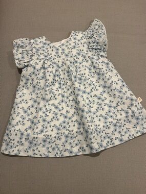 MAKEMAKE Organics Cotton Floral Dress Infant Size 6-12 Months NWT